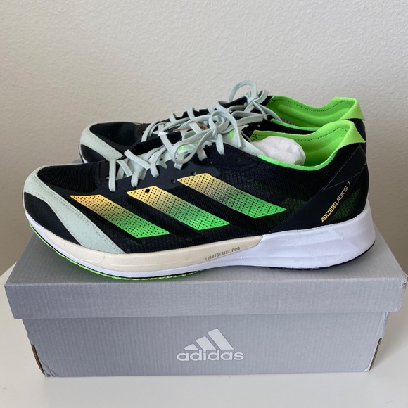 New in the Box Men's Adidas Adizero Adios 7 M Running Shoes Size US 9 (GY8409) - Picture 1 of 10